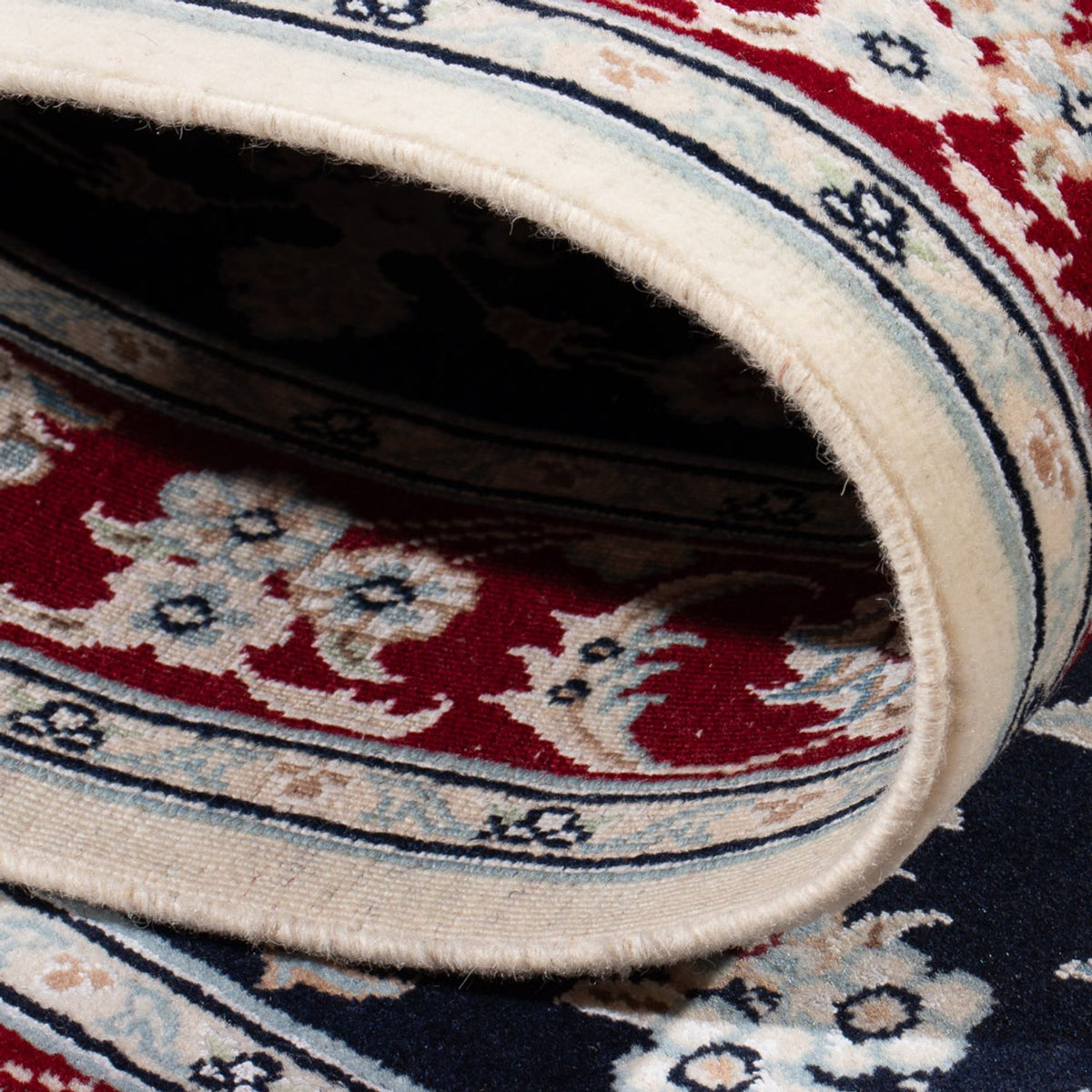 Loper Perzisch tapijt - Nain - Premium - 353 x 85 cm - donkerblauw