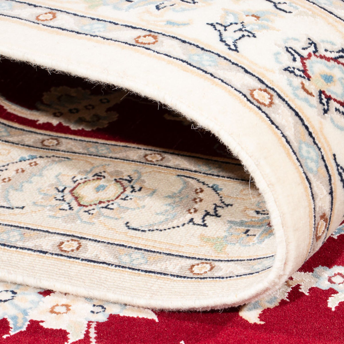 Loper Perzisch tapijt - Nain - Premium - 304 x 90 cm - rood