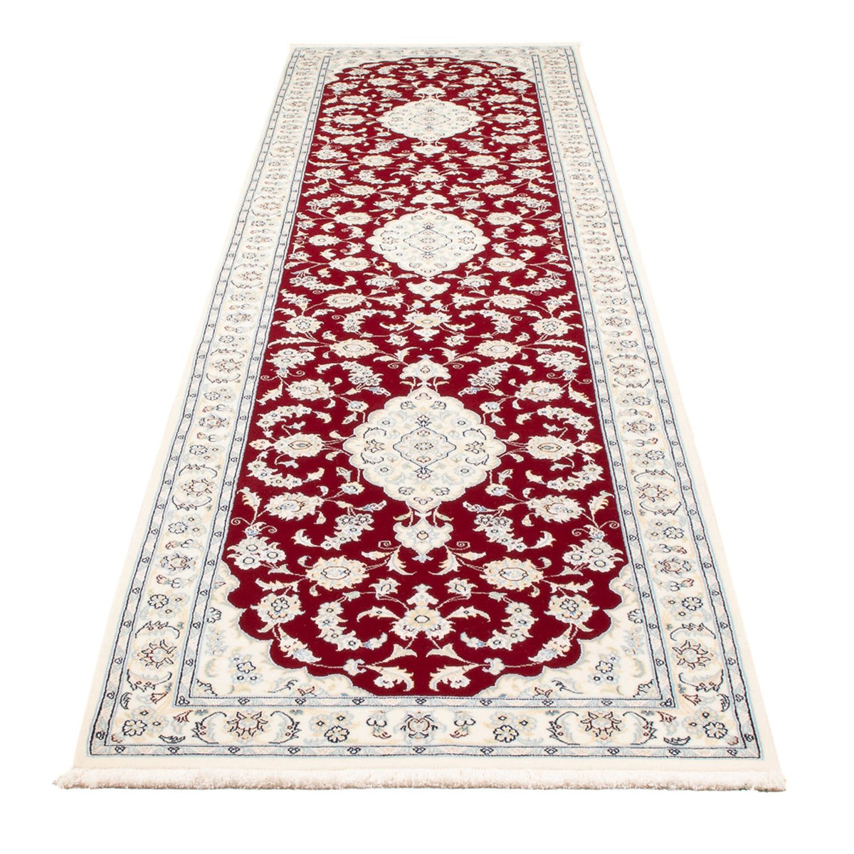 Loper Perzisch tapijt - Nain - Premium - 350 x 85 cm - rood