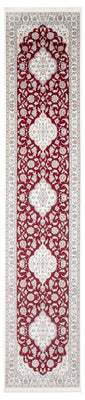 Loper Perzisch tapijt - Nain - Premium - 393 x 90 cm - rood