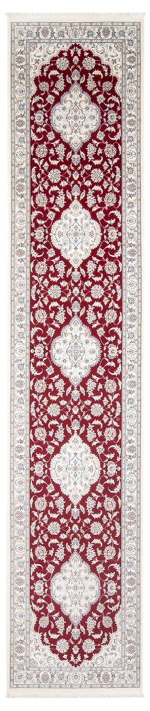 Loper Perzisch tapijt - Nain - Premium - 393 x 90 cm - rood