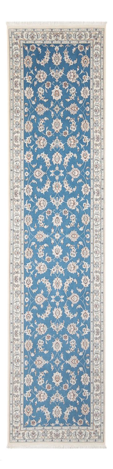 Loper Perzisch tapijt - Nain - Premium - 307 x 80 cm - blauw