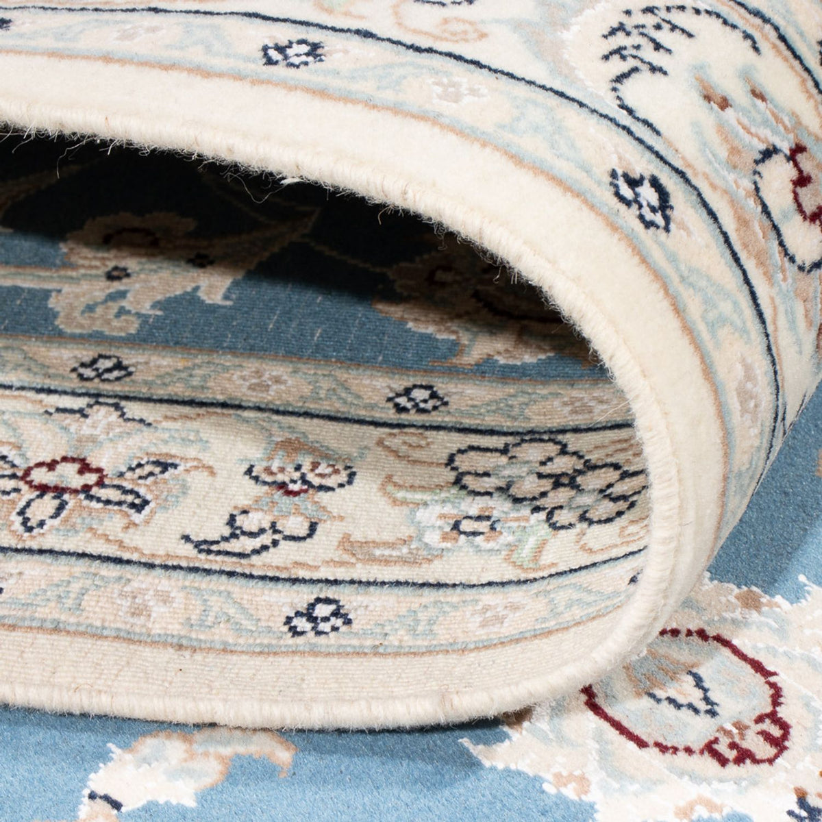 Loper Perzisch tapijt - Nain - Premium - 307 x 80 cm - blauw