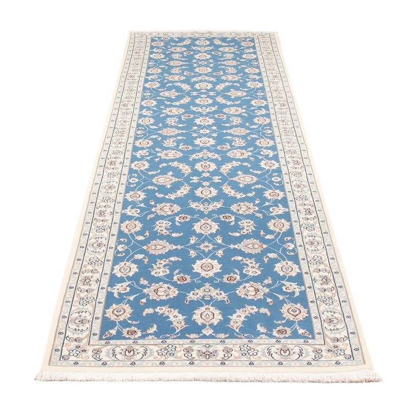 Loper Perzisch tapijt - Nain - Premium - 307 x 80 cm - blauw