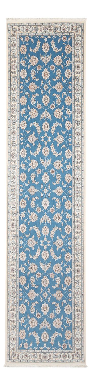 Loper Perzisch tapijt - Nain - Premium - 312 x 80 cm - blauw
