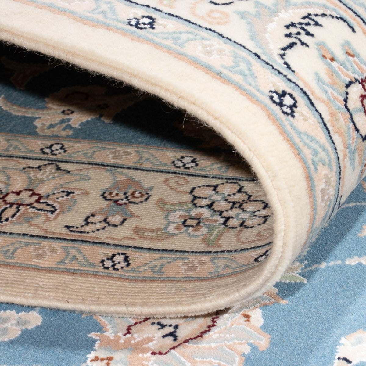 Loper Perzisch tapijt - Nain - Premium - 312 x 80 cm - blauw