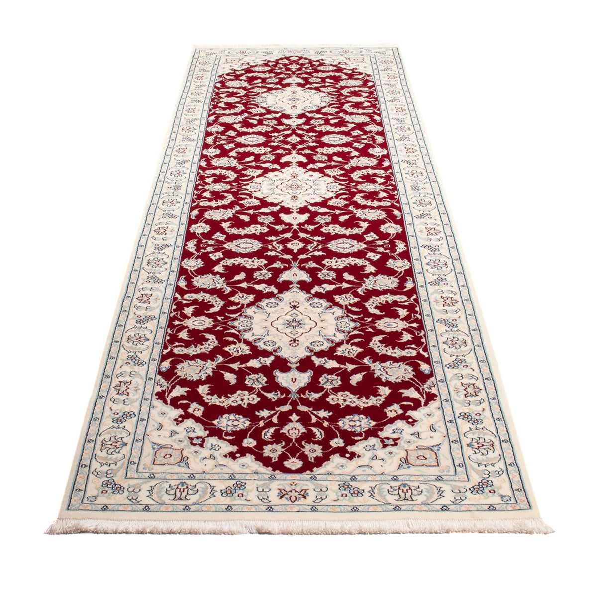 Loper Perzisch tapijt - Nain - Premium - 292 x 80 cm - rood