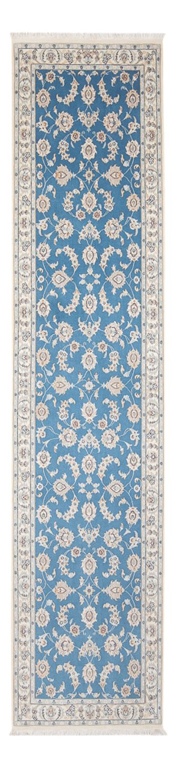 Loper Perzisch tapijt - Nain - Premium - 308 x 81 cm - blauw