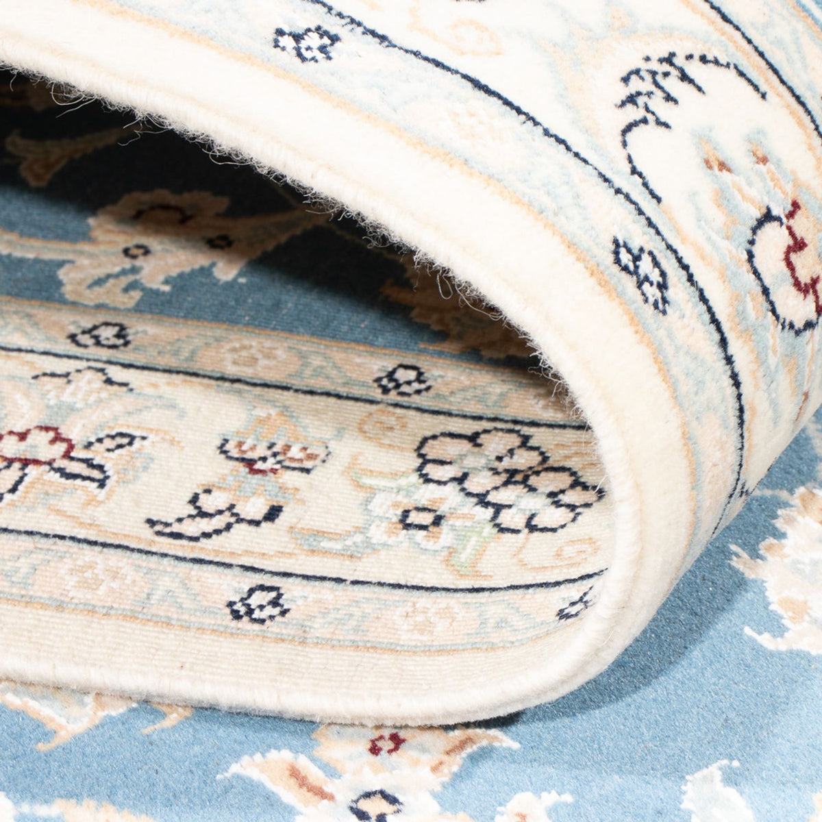 Loper Perzisch tapijt - Nain - Premium - 308 x 81 cm - blauw