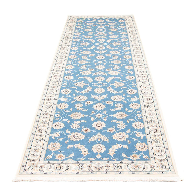 Loper Perzisch tapijt - Nain - Premium - 308 x 81 cm - blauw