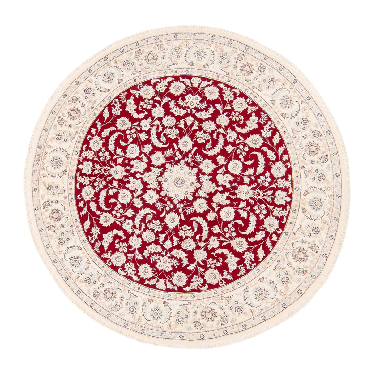Perzisch tapijt - Nain rond  - 200 x 200 cm - rood