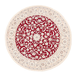 Perzisch tapijt - Nain rond  - 200 x 200 cm - rood