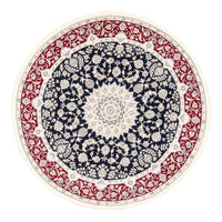 Perzisch tapijt - Nain rond  - 204 x 195 cm - donkerblauw