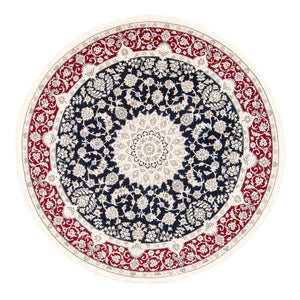 Perzisch tapijt - Nain rond  - 204 x 195 cm - donkerblauw