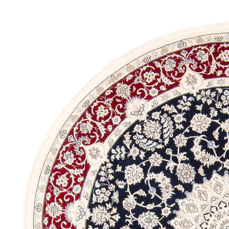 Perzisch tapijt - Nain rond  - 204 x 195 cm - donkerblauw