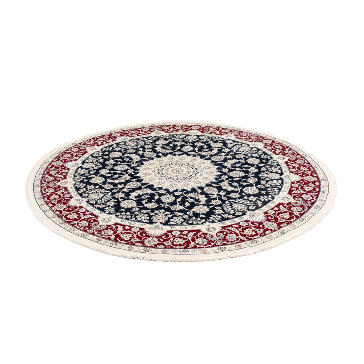 Perzisch tapijt - Nain rond  - 204 x 195 cm - donkerblauw
