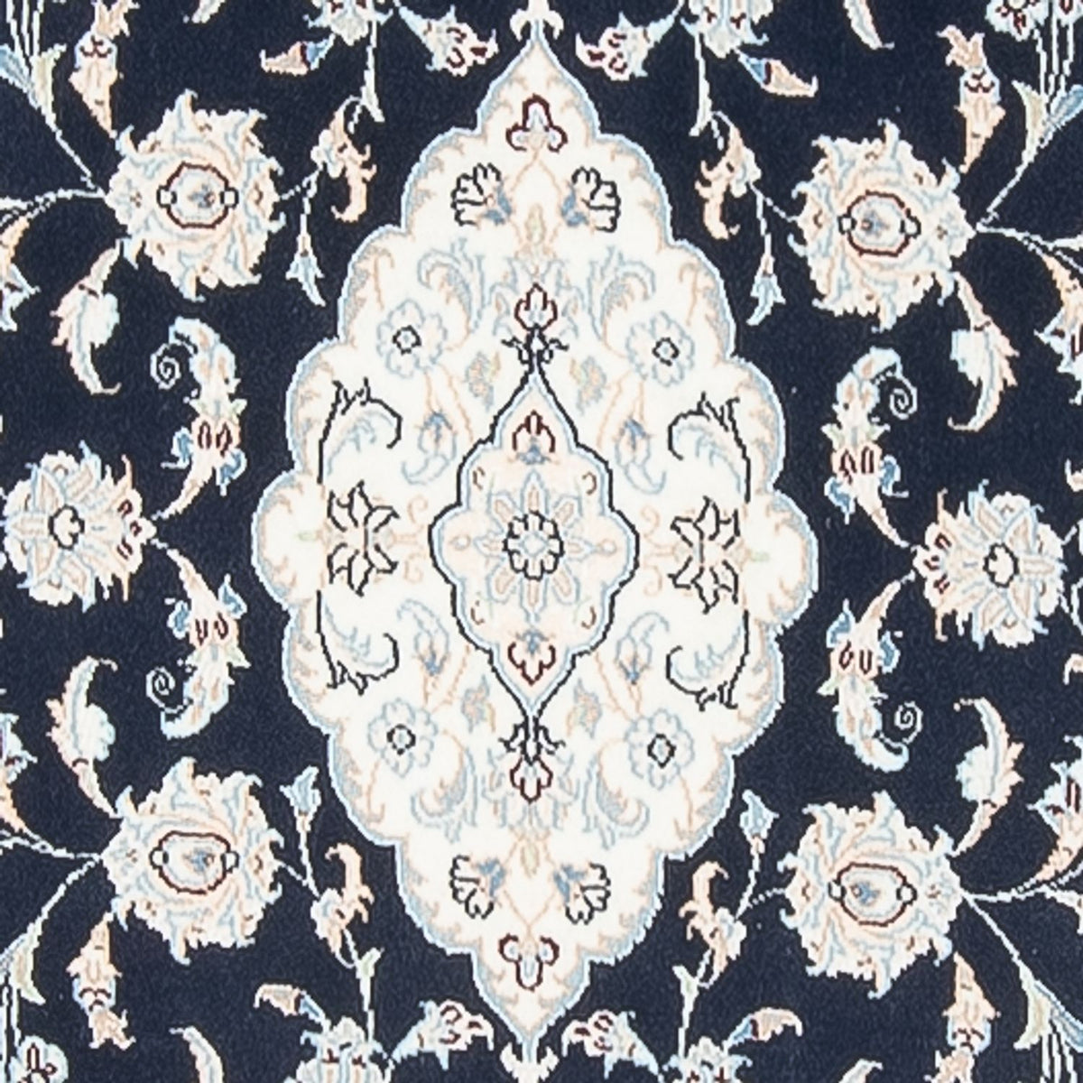 Loper Perzisch tapijt - Nain - Premium - 346 x 88 cm - donkerblauw