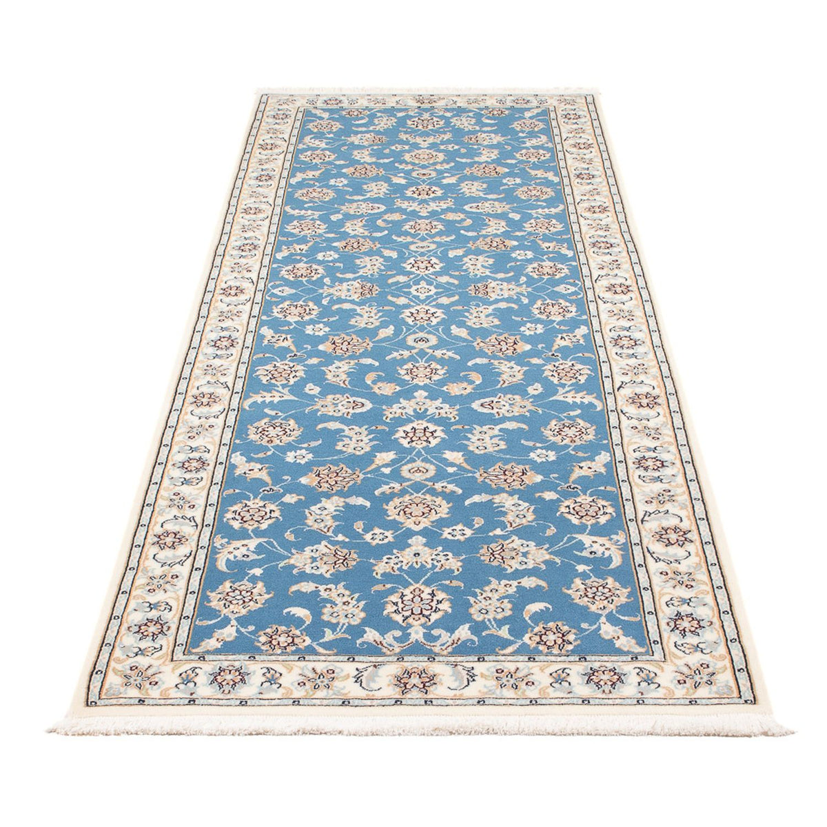 Loper Perzisch tapijt - Nain - Premium - 248 x 81 cm - blauw