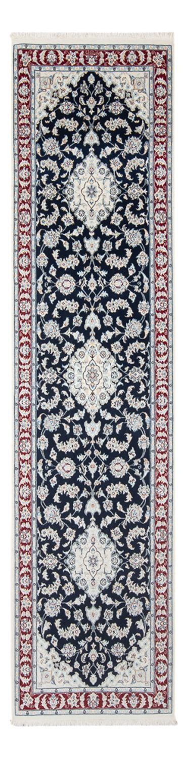 Loper Perzisch tapijt - Nain - Premium - 292 x 80 cm - donkerblauw