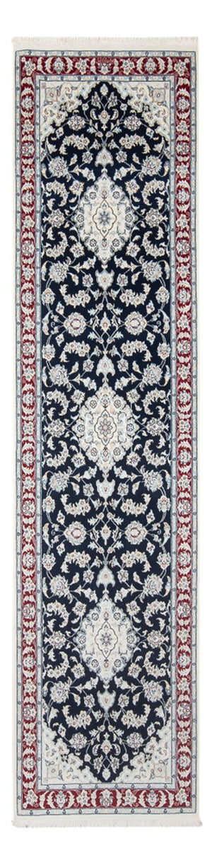 Loper Perzisch tapijt - Nain - Premium - 292 x 80 cm - donkerblauw
