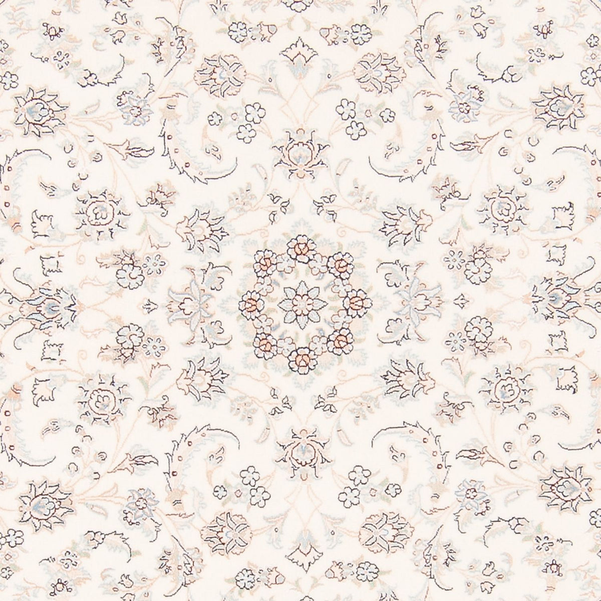 Perzisch tapijt - Nain rond  - 200 x 200 cm - crème