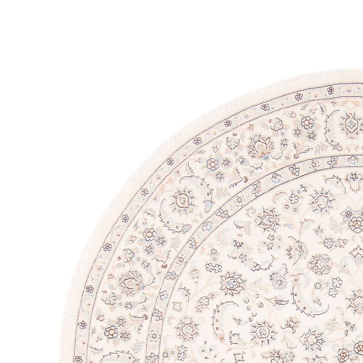 Perzisch tapijt - Nain rond  - 200 x 200 cm - crème