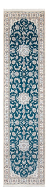 Loper Perzisch tapijt - Nain - Premium - 298 x 81 cm - donkerblauw