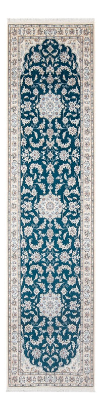 Loper Perzisch tapijt - Nain - Premium - 298 x 81 cm - donkerblauw