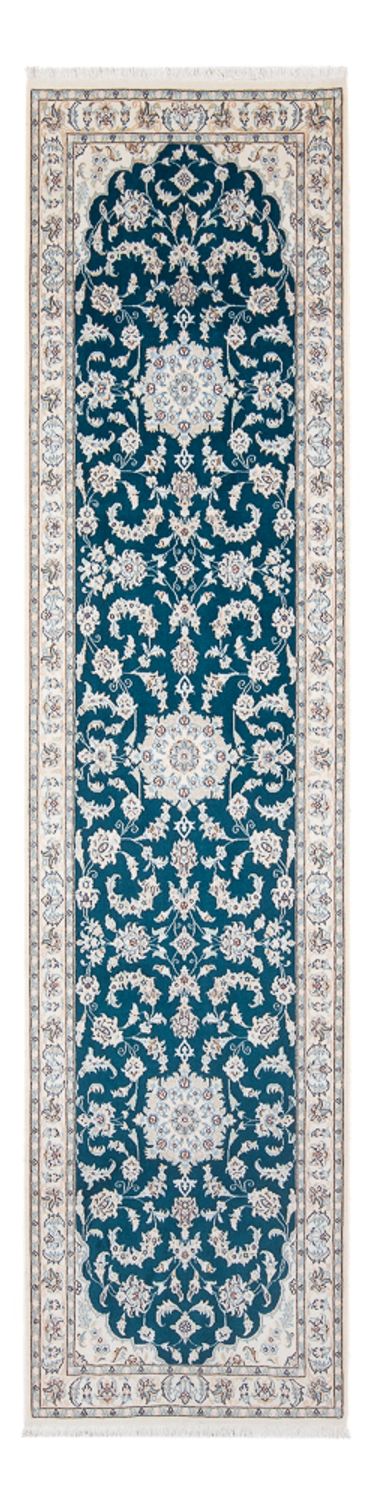 Loper Perzisch tapijt - Nain - Premium - 298 x 81 cm - donkerblauw