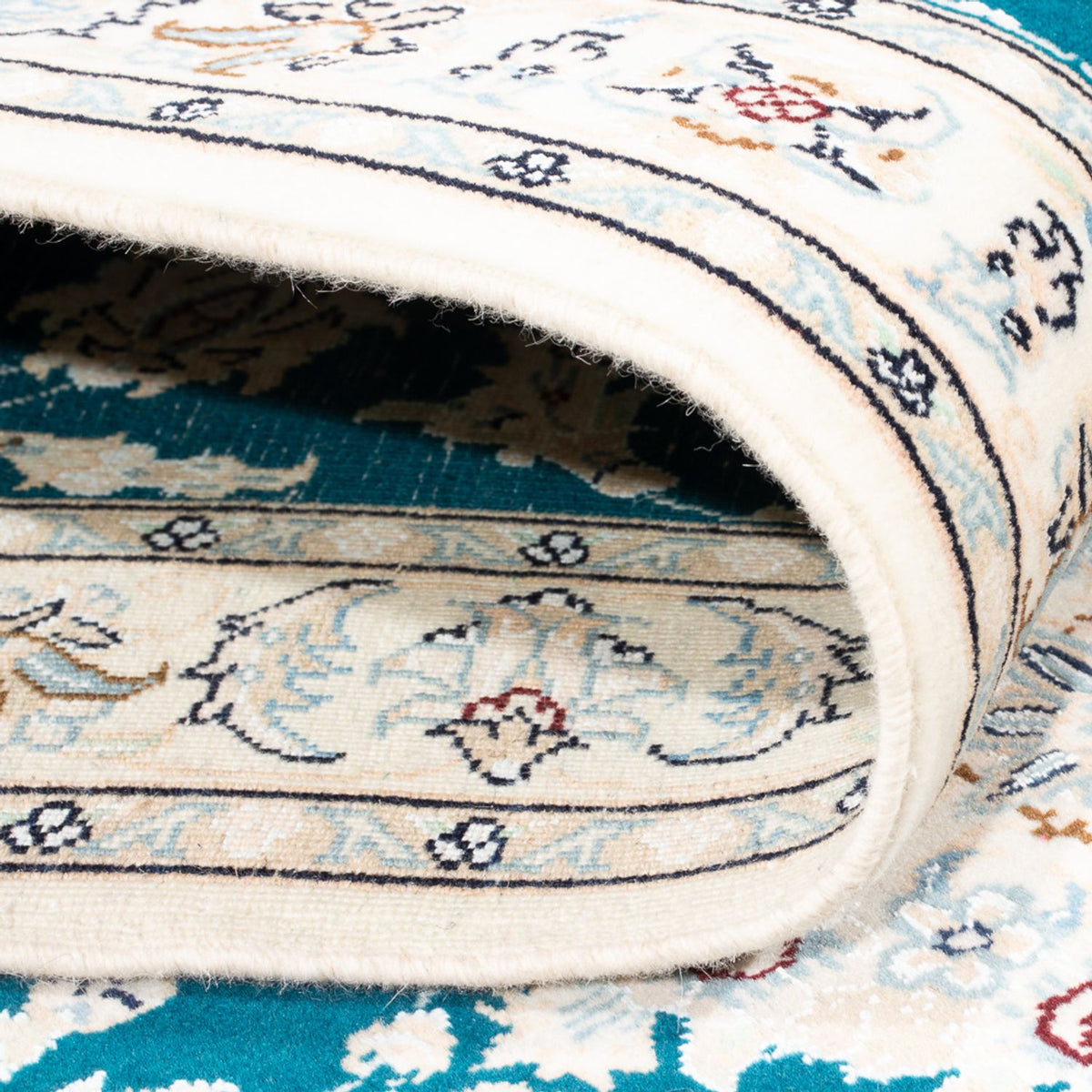 Loper Perzisch tapijt - Nain - Premium - 298 x 81 cm - donkerblauw