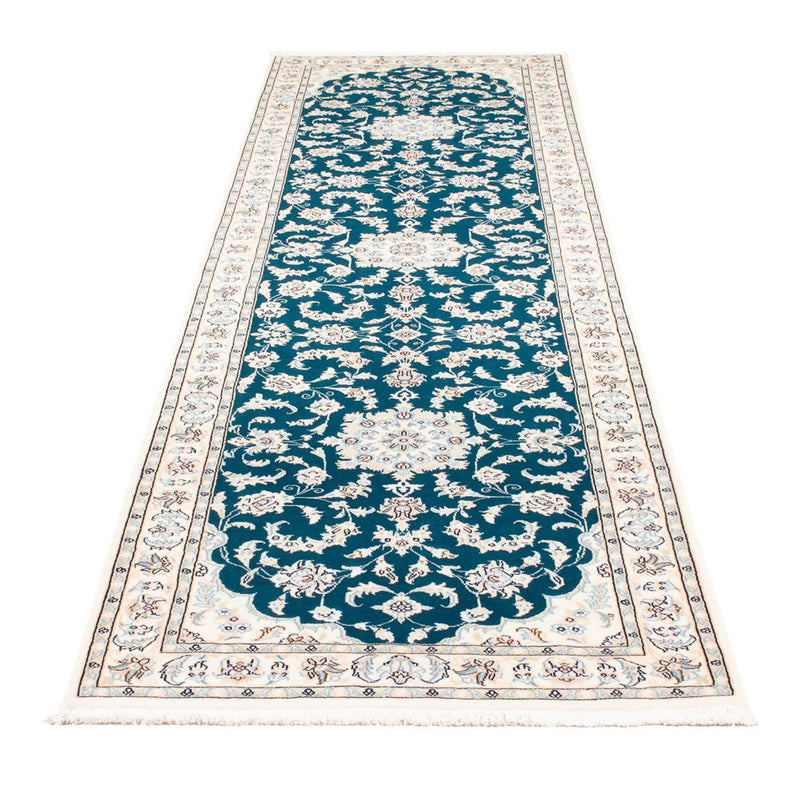 Loper Perzisch tapijt - Nain - Premium - 298 x 81 cm - donkerblauw