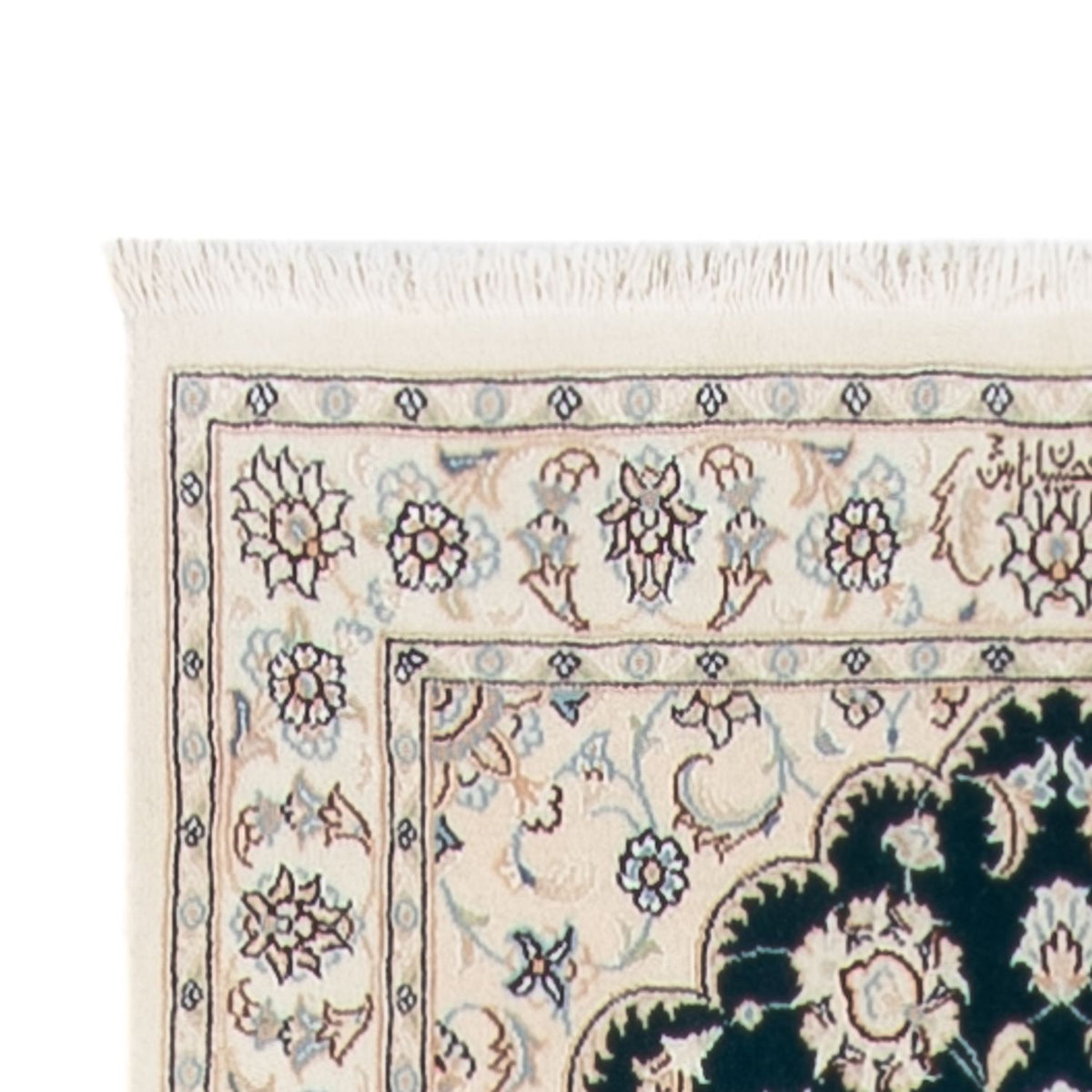 Loper Perzisch tapijt - Nain - Premium - 397 x 88 cm - donkerblauw