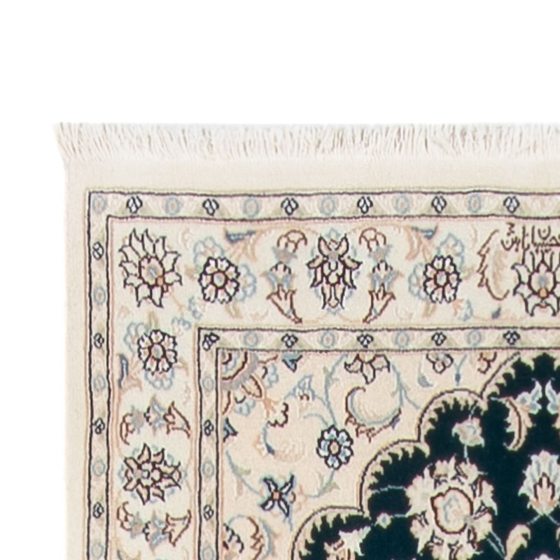 Loper Perzisch tapijt - Nain - Premium - 397 x 88 cm - donkerblauw