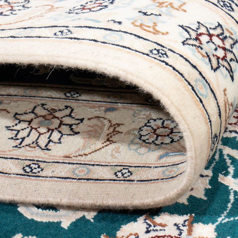 Loper Perzisch tapijt - Nain - Premium - 397 x 88 cm - donkerblauw