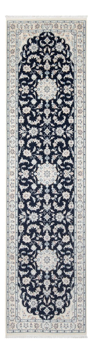 Loper Perzisch tapijt - Nain - Premium - 297 x 81 cm - donkerblauw