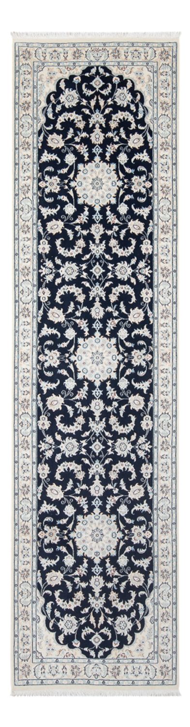 Loper Perzisch tapijt - Nain - Premium - 297 x 81 cm - donkerblauw