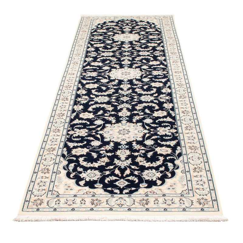 Loper Perzisch tapijt - Nain - Premium - 297 x 81 cm - donkerblauw