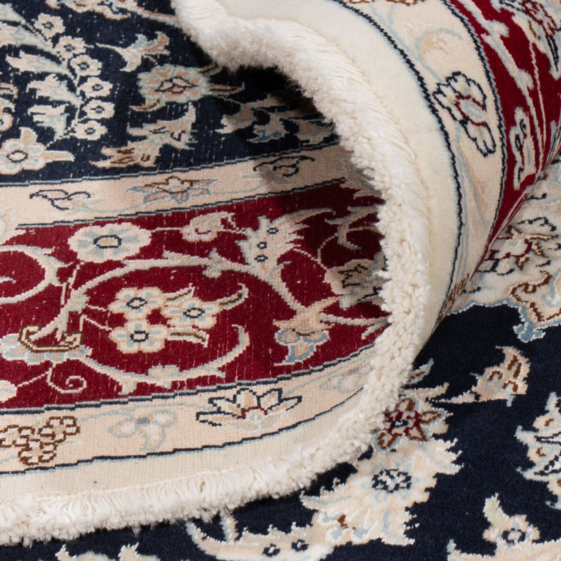 Perzisch tapijt - Nain rond  - 206 x 195 cm - donkerblauw