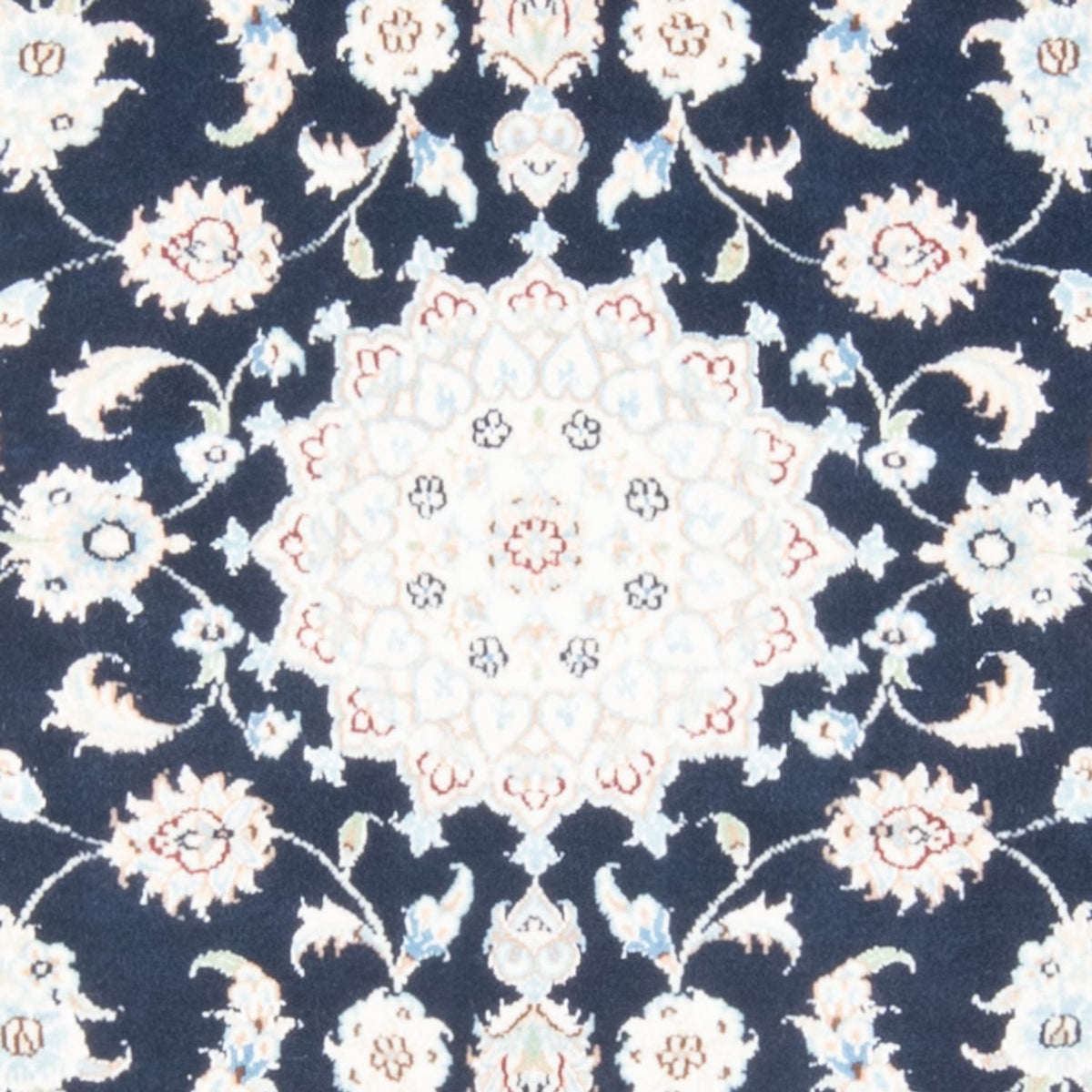 Loper Perzisch tapijt - Nain - Koninklijk - 204 x 81 cm - donkerblauw