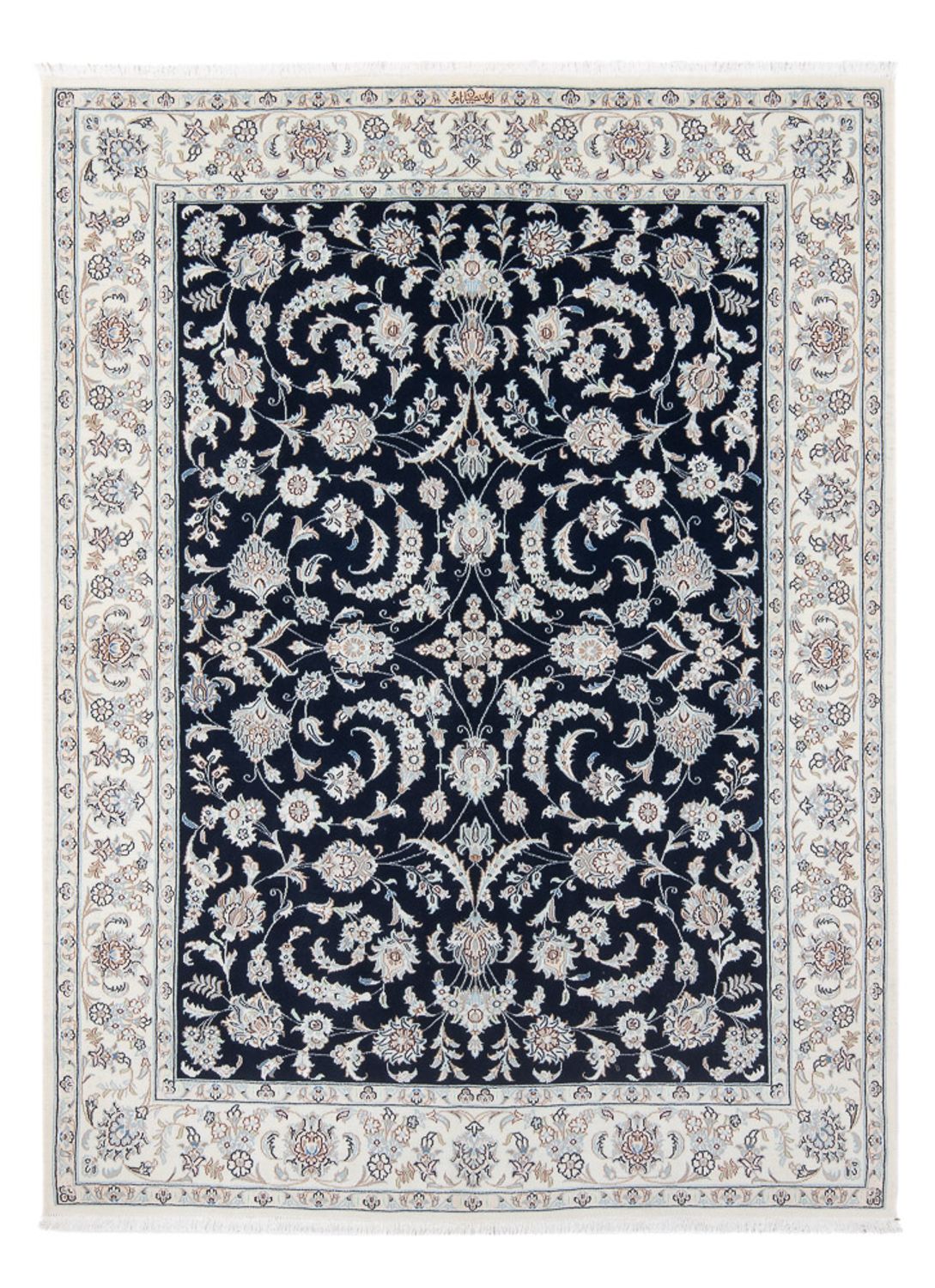 Perzisch tapijt - Nain - Premium - 200 x 149 cm - donkerblauw