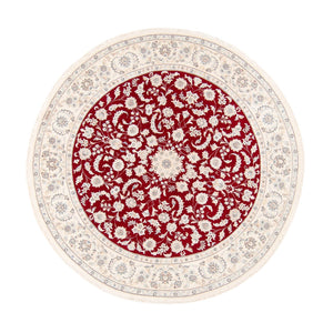 Perzisch tapijt - Nain rond  - 200 x 200 cm - rood