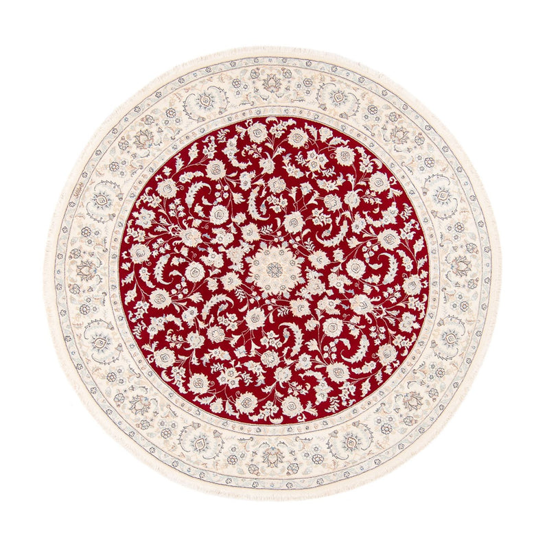 Perzisch tapijt - Nain rond  - 200 x 200 cm - rood