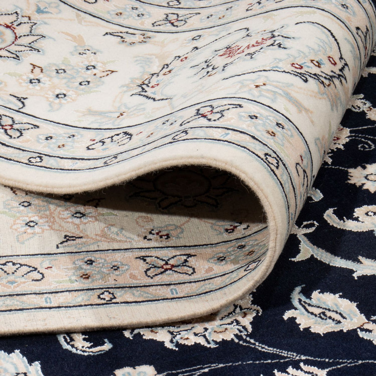 Perzisch tapijt - Nain - 261 x 249 cm - donkerblauw