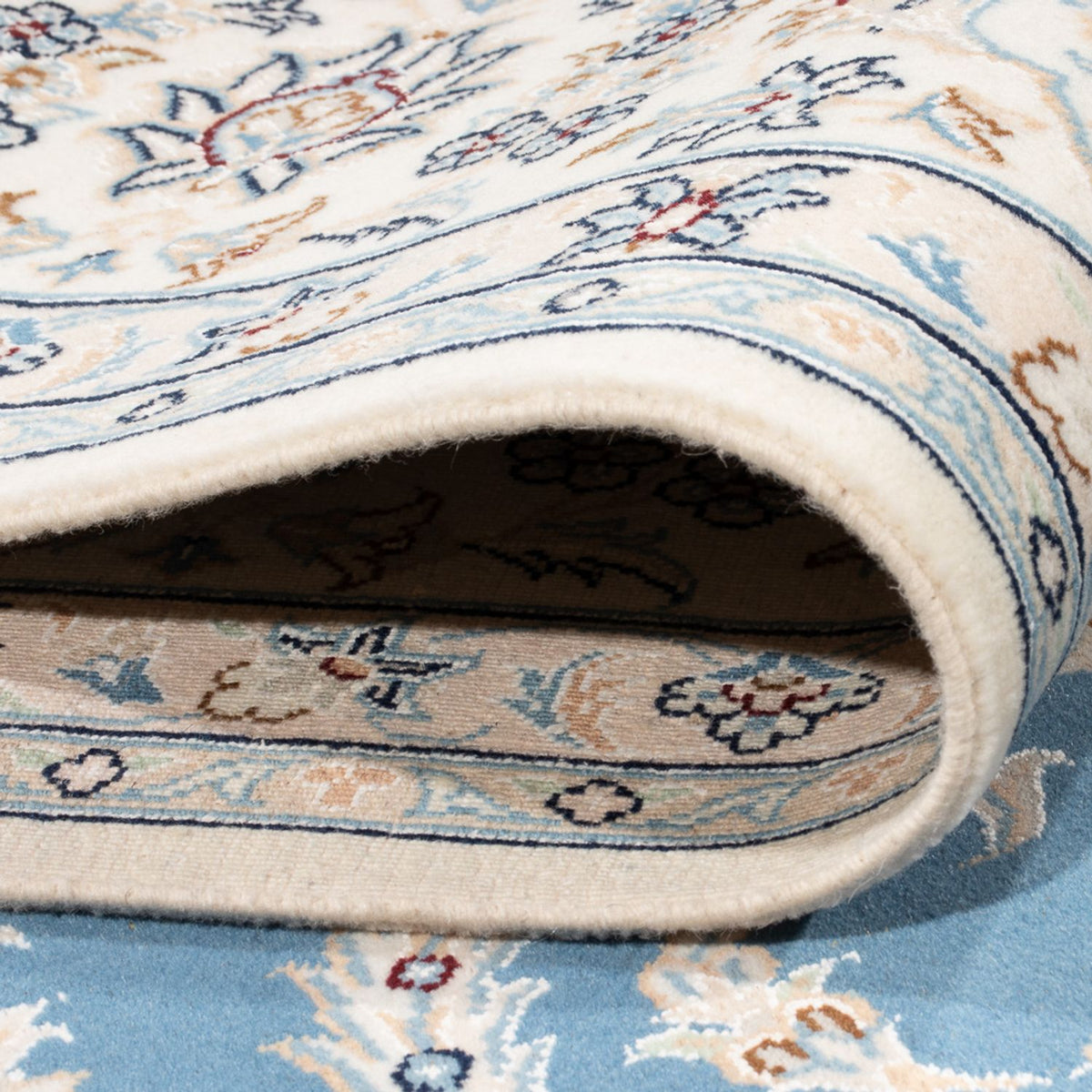 Perzisch tapijt - Nain - Premium - 293 x 248 cm - lichtblauw