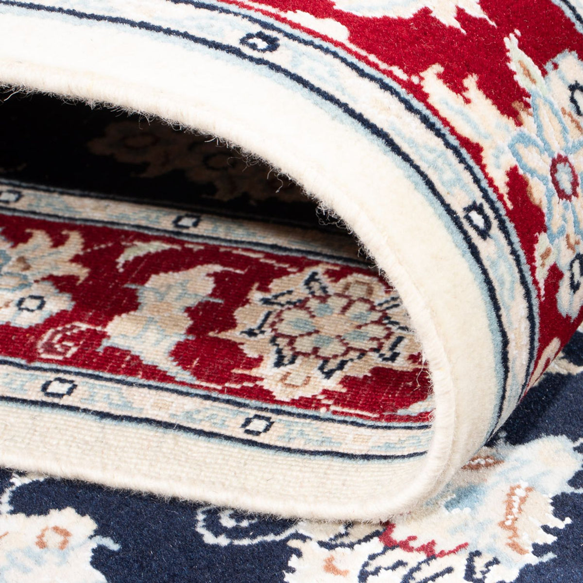 Loper Perzisch tapijt - Nain - Premium - 259 x 80 cm - donkerblauw