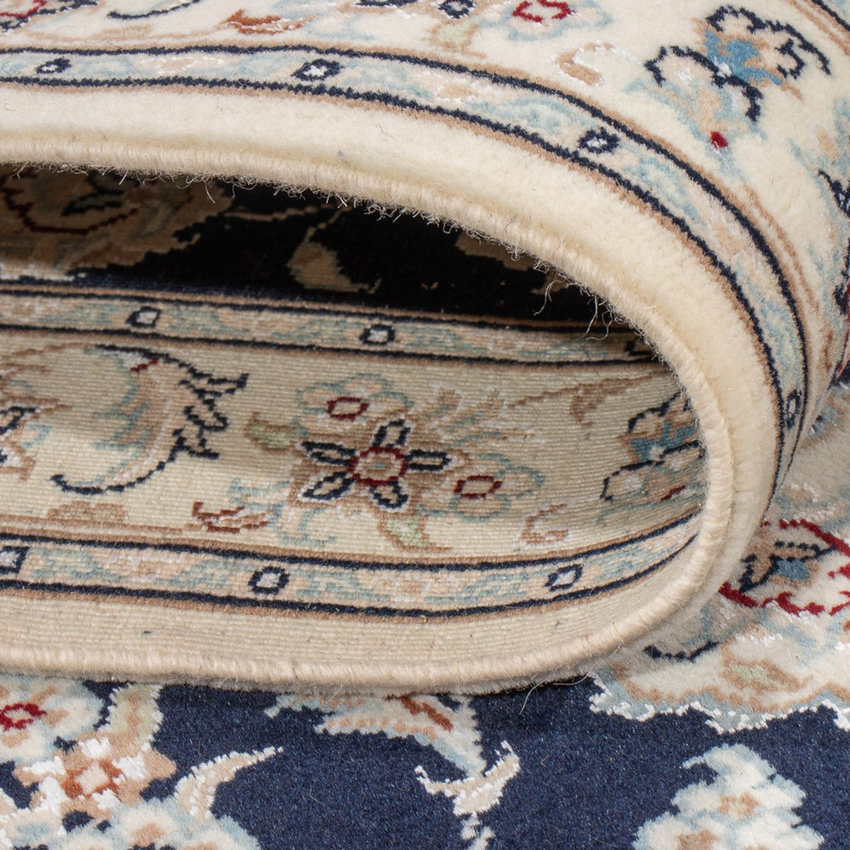 Loper Perzisch tapijt - Nain - Premium - 245 x 80 cm - donkerblauw