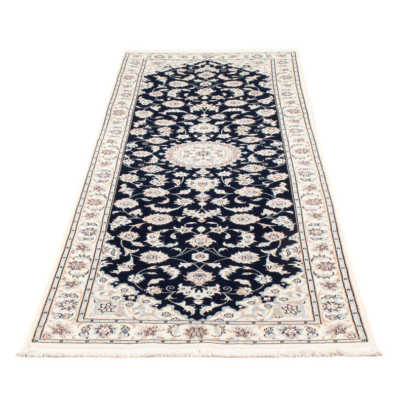 Loper Perzisch tapijt - Nain - Premium - 245 x 80 cm - donkerblauw