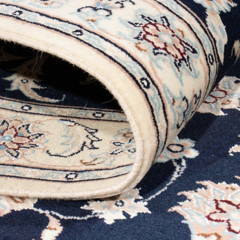 Loper Perzisch tapijt - Nain - Koninklijk - 205 x 80 cm - donkerblauw