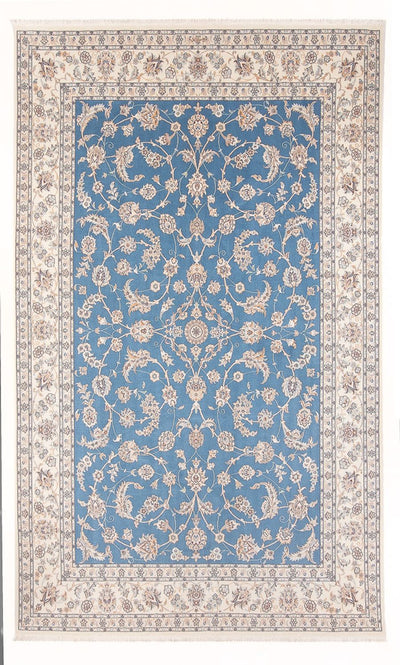 Nain - 6La Tapijt 197x294cm - Perzisch tapijt - lichtblauw