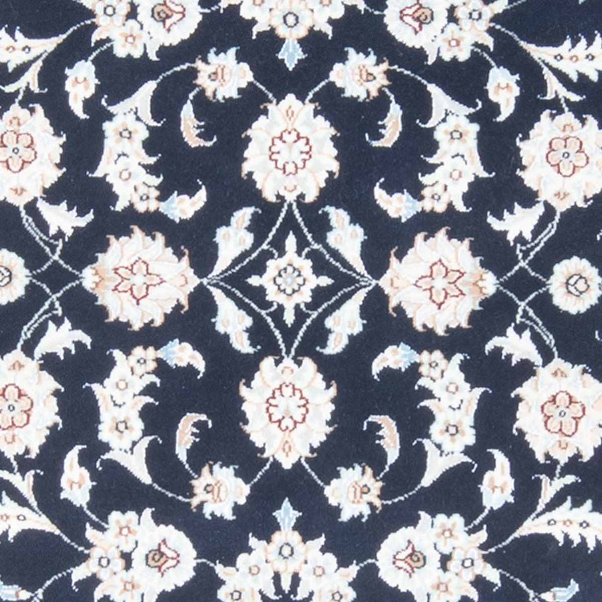 Loper Perzisch tapijt - Nain - Koninklijk - 202 x 78 cm - donkerblauw